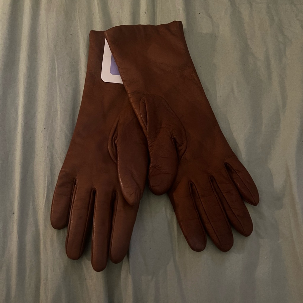 Leather And Cashmere Gloves